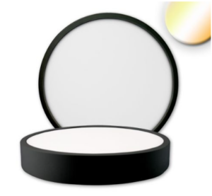 LED Deckenleuchte PRO schwarz, 24W, rund, DN225, ColorSwitch 2700|3000|4000K, dimmbar