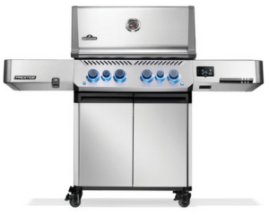 Napoleon Prestige 500 Connected Propangasgrill mit Infrarot-Seiten- und Heckbrenner, Edelstahl - P500VXRSIBPSS-DE